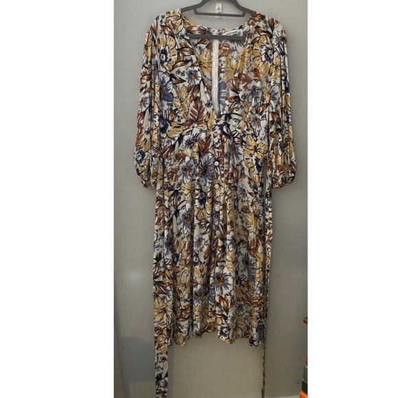 NWT Faithfull the Brand x Anthro Chloe Midi Dress - Picture 3 of 7